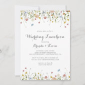 Farbenfrohe Dainty Wedding Luncheon Brautparty Einladung (Vorderseite)