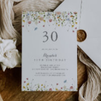 Farbenfrohe Dainty Wild Blume 30. Geburtstag Party