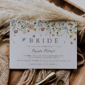 Farbenfrohe Dainty Wild Blume Bridge Brautparty Einladung