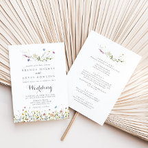 Farbenfrohe Dainty Wild Blume Front & Back Wedding