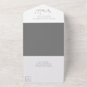 Farbenfrohe Dainty Wild Blume Hochzeit All In One Einladung (Außenbereich)