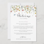 Farbenfrohe Dainty Wild Blume Hochzeit Begrüßungsb (Vorderseite)