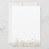 Farbenfrohe Dainty Wild Blume Hochzeit Einladung (Rückseite)