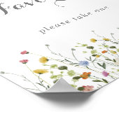 Farbenfrohe Dainty Wild Blume Kalligraphie-Favorit Poster (Ecke)