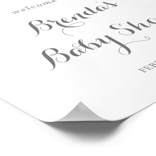 Farbenfrohe Dainty Wild Blume Kinderdusche Willkom Poster (Ecke)