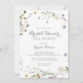 Farbenfrohe Dainty Wild Brautparty Party Einladung (Vorderseite)