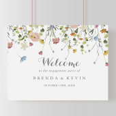 Farbenfrohe Dainty Wild Engagement Party Willkomme Poster