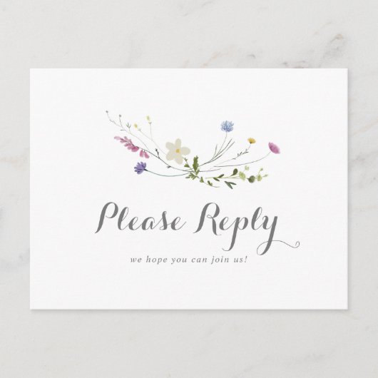 Farbenfrohe Dainty Wild Menüauswahl UAWG Postkarte (Vorderseite)