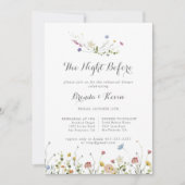 Farbenfrohe Dainty Wild Night Before Probe Dinner Einladung (Vorderseite)