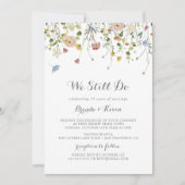 Farbenfrohe Dainty Wild wir machen immer noch eine Einladung (Vorderseite)