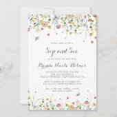 Farbenfrohe Dainty Wilde Blume Einladung (Vorderseite)