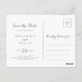 Farbenfrohe Dainty Wilde Blume Save the Date Postkarte (Rückseite)