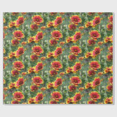 Farbenfrohe Daisies Blume Muster Natur Geschenkpapier (Flach)