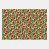 Farbenfrohe Daisies Blume Muster Natur Geschenkpapier Set (Vorderseite 2)