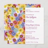 Farbenfrohe Daisies Bridal Dusche Einladung (Vorne/Hinten)