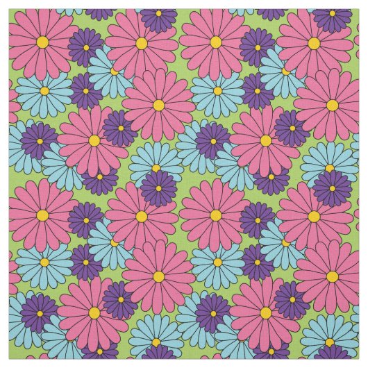 Farbenfrohe Daisies Fabric Stoff (Muster)