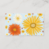Farbenfrohe Daisies Soft Blue Visitenkarte (Vorderseite)