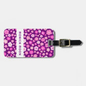 Farbenfrohe Daisis Muster Niedliche Lila CUSTOM Gepäckanhänger (Vorderseite horizontal)