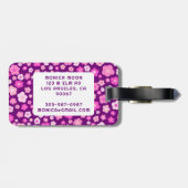 Farbenfrohe Daisis Muster Niedliche Lila CUSTOM Gepäckanhänger (Rückseite horizontal)