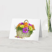Farbenfrohe Daisy Basket Karte (Vorderseite)