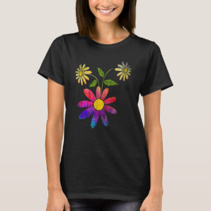 Farbenfrohe Daisy Blume Blumenpracht Pflanze Garte T-Shirt