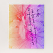 Farbenfrohe Daisy-Blume - Konfuzius-Zitat Puzzle (Vertikal)