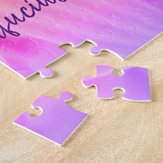 Farbenfrohe Daisy-Blume - Konfuzius-Zitat Puzzle (Seite)