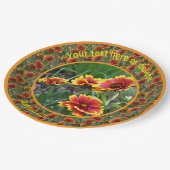 Farbenfrohe Daisy Blume Natur Personalisiertes Par Pappteller (Schrägansicht)