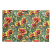 Farbenfrohe Daisy Blume Naturmuster Kissenbezug (Rückseite)