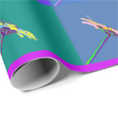 Farbenfrohe Daisy-Plätze, elegante Abstrakte Kunst Geschenkpapier (Rolleneckpunkt)