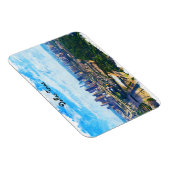 Farbenfrohe Dallas Texas Panorama Stadtsicht Magnet (Rechte Seite)