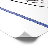 Farbenfrohe Dame funkelnde Haarfarbe Poster (Ecke)