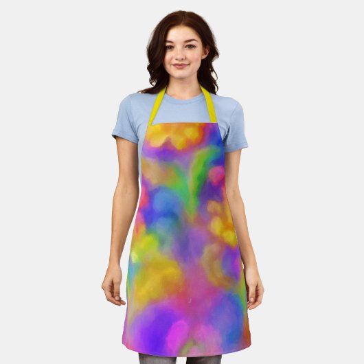 Farbenfrohe Dämpfe Schürze (Getragen)