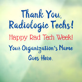 Farbenfrohe Dankeschön an Krasse Tech Week Fenster Fensteraufkleber (Blatt 3)