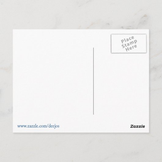 Farbenfrohe Dankeschön auf Postkarte (Rückseite)