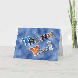 Farbenfrohe Dankeschön-Karte Dankeskarte