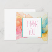 Farbenfrohe Dankeschön Karten (Vorne/Hinten)
