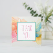 Farbenfrohe Dankeschön Karten (Stehend Vorderseite)