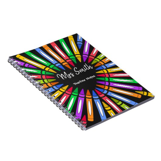 Farbenfrohe Dankeschön Lehrer großen Herzenswunsch Notizblock (Rechte Seite)