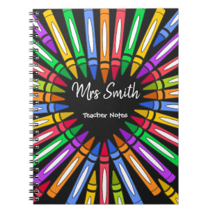 Farbenfrohe Dankeschön Lehrer großen Herzenswunsch Notizblock