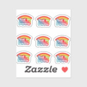 "Farbenfrohe Dankeschön Stickers Aufkleber (Blatt)