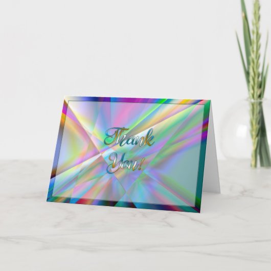 Farbenfrohe Danksagkarte Dankeskarte (Vorderseite)