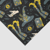 Farbenfrohe Darstellung der Halloween-Symbole Seidenpapier (Detail)