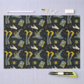 Farbenfrohe Darstellung der Halloween-Symbole Seidenpapier (Handwerk)