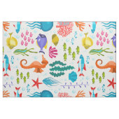 Farbenfrohe Darstellung des Meereslebens Stoff (Fat Quarter (45,7 x 55,9 cm))