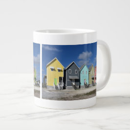 Farbenfrohe Dauphin Island Houses, Alabama Giant C Jumbo-Tasse