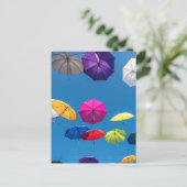 Farbenfrohe Deckenverkleidung für die Umbrella Str Postkarte (Stehend Vorderseite)