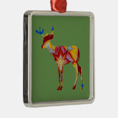 Farbenfrohe DeerPremium Square Ornament (Rechts)