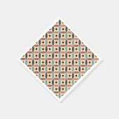 Farbenfrohe Dekoration aus dem Mittelalter Serviette (Ecke)
