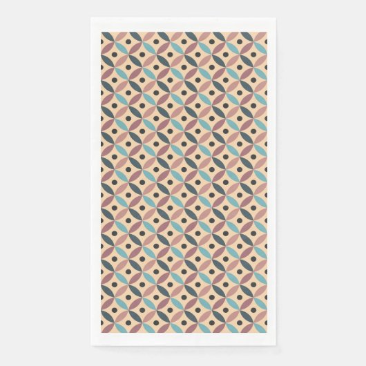 Farbenfrohe Dekoration aus dem Mittelalter Serviette (Vorderseite)